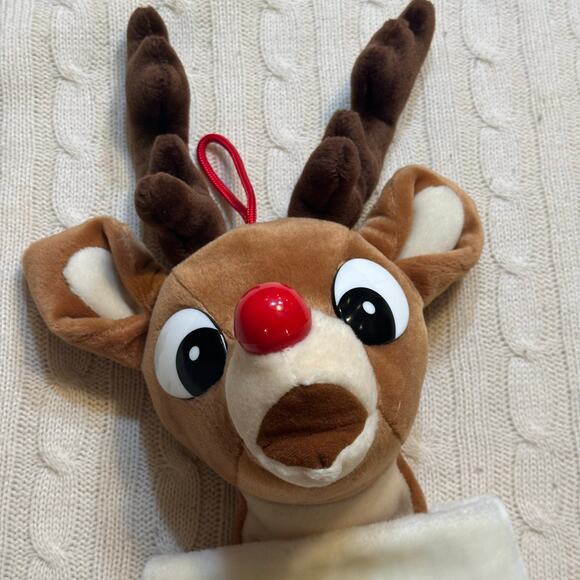 Vintage Rudolph Red Nosed Reindeer Stocking 3D Christmas Stocking - Picture 7 of 7